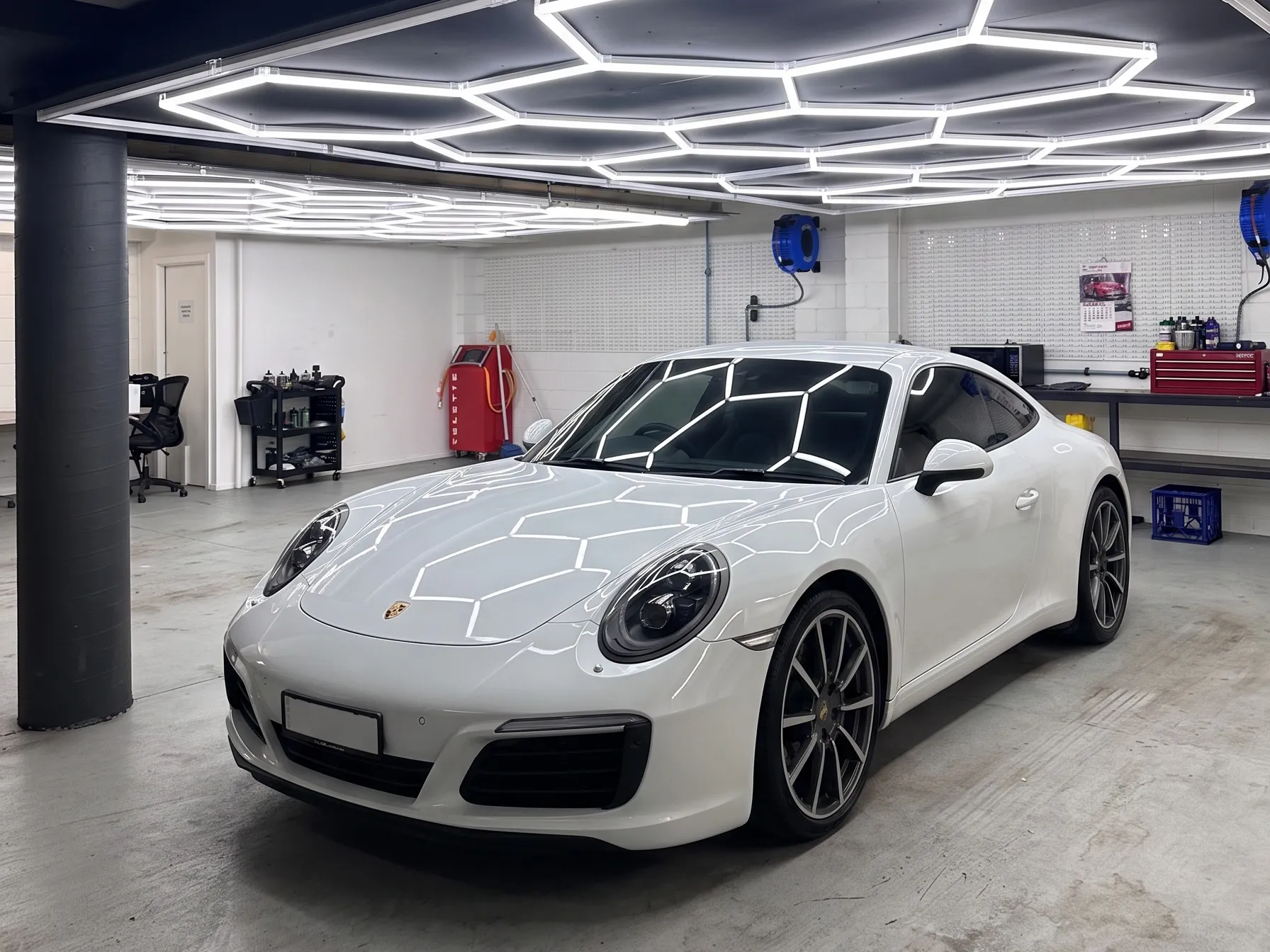 Porsche 911 in the detailing bay at CBS Automotive Detailing, West Ryde