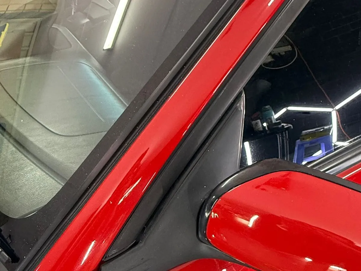 Mirror-gloss paint finish on a Subaru WRX at DriveHQ Detailing Co. in Dianella