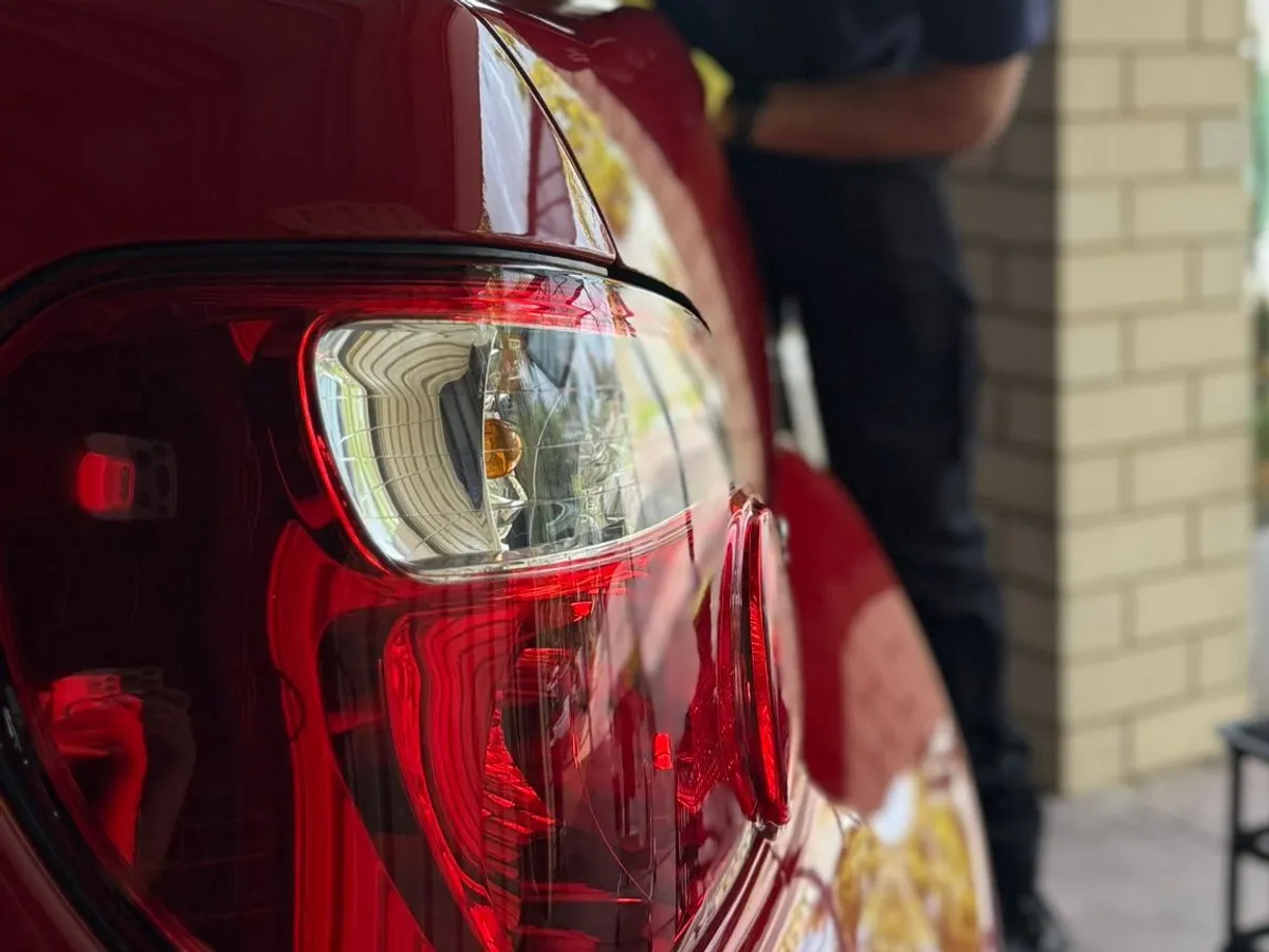 Finished paint and taillight detail on a Subaru WRX at DriveHQ Detailing Co.