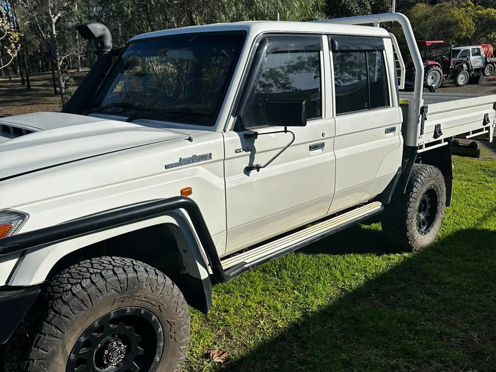 White LandCruiser dual cab after a full detail near Grafton