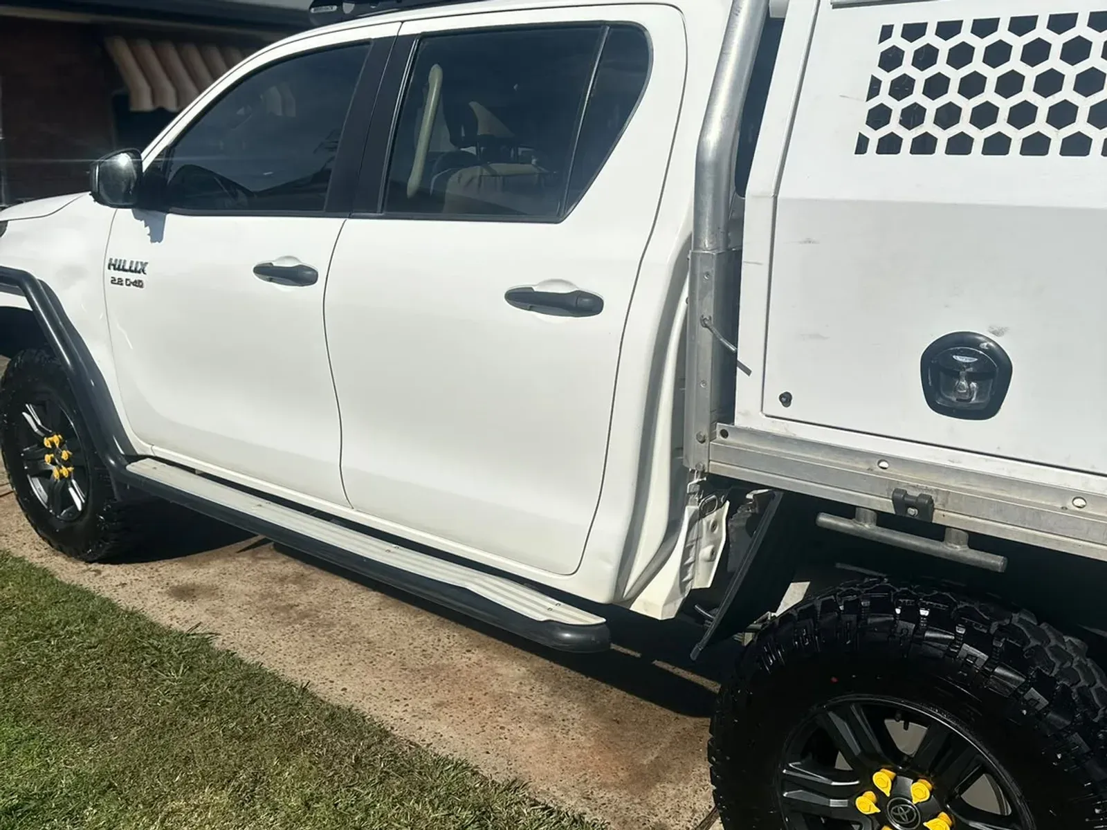 White Hilux with canopy detailed on-site in the Clarence Valley