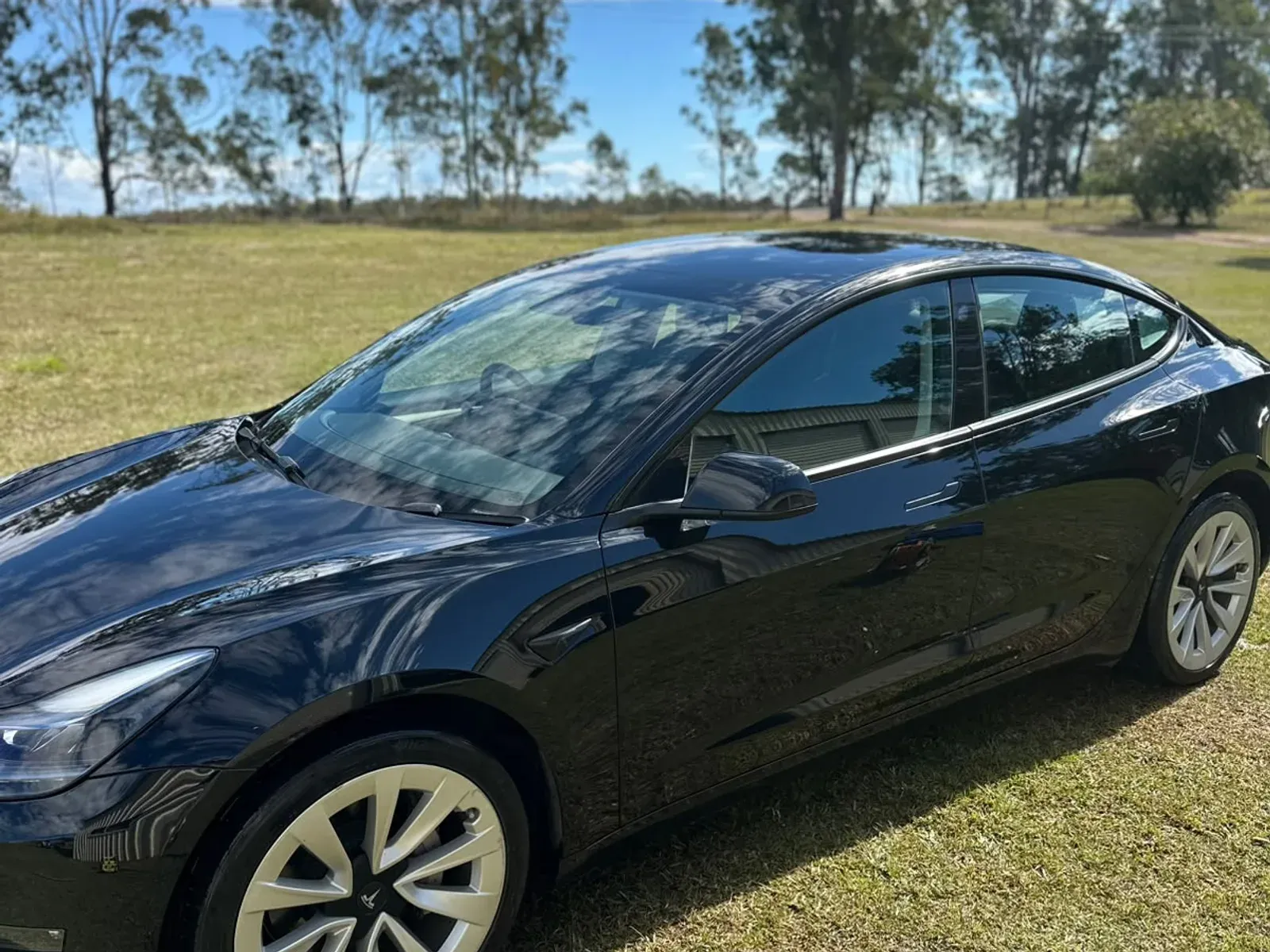 Black Tesla Model 3 detailed in the Clarence Valley